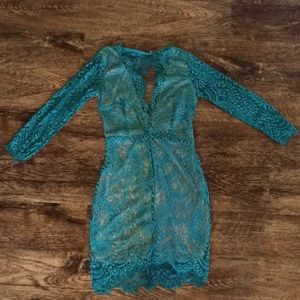 Lace open-back dress